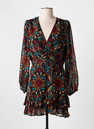 Robe courte manches longues manches longues noir LILI & LALA femme