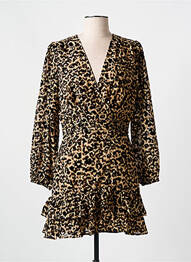 Robe courte manches longues manches longues marron LILI & LALA femme