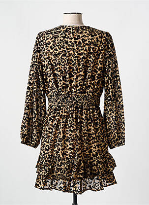 Robe courte manches longues manches longues marron LILI & LALA femme