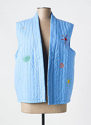 Gilet sans manche bleu POHÊME pour femme