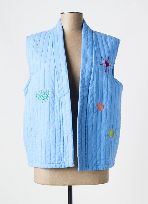 Gilet sans manche bleu POHÊME pour femme