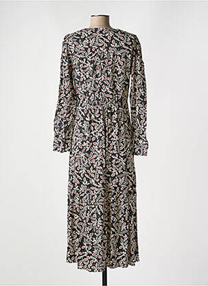 Robe longue manches longues manches longues noir GRACE & MILA femme