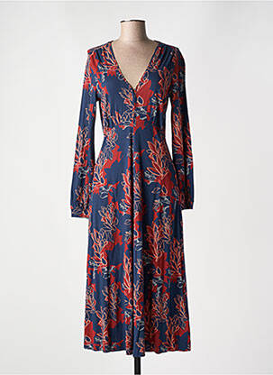 Robe longue manches longues manches longues bleu WHITE STUFF femme
