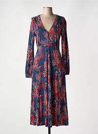 Robe longue manches longues manches longues bleu WHITE STUFF femme