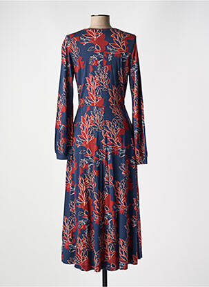 Robe longue manches longues manches longues bleu WHITE STUFF femme