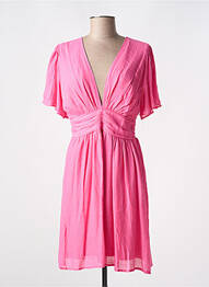 Robe mi-longue manches courtes manches courtes rose LILI & LALA femme