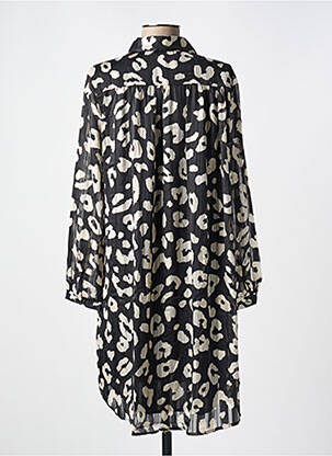 Robe courte manches longues manches longues noir LILIE ROSE femme