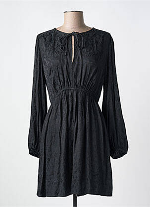 Robe courte manches longues manches longues noir GRACE & MILA femme
