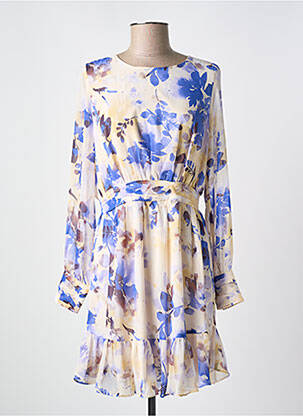 Robe courte manches longues manches longues bleu MUSY MUSE femme