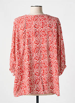 Blouse imprimé fleurs manches 3/4 orange PAKO LITTO femme