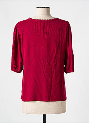 Blouse manches 3/4 manches 3/4 rouge GRACE & MILA femme