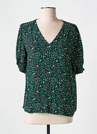 Blouse manches courtes manches courtes noir GRACE & MILA femme