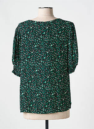 Blouse manches courtes manches courtes noir GRACE & MILA femme