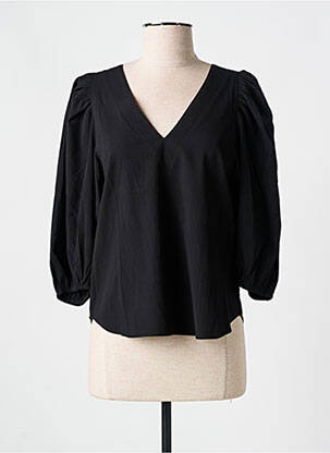 Blouse manches 3/4 manches 3/4 noir GRACE & MILA femme