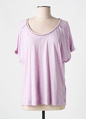 T-shirt coupe droite manches courtes violet SCOTCH & SODA femme