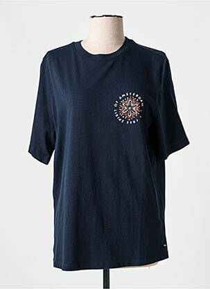 T-shirt coupe droite manches courtes bleu SCOTCH & SODA femme
