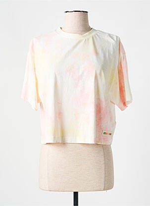 Pull stretch manches courtes jaune SCOTCH & SODA femme