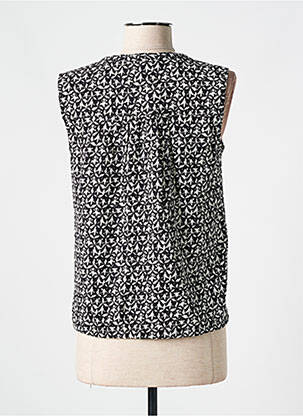 Chemisier tissage crêpe sans manche noir WHITE STUFF femme