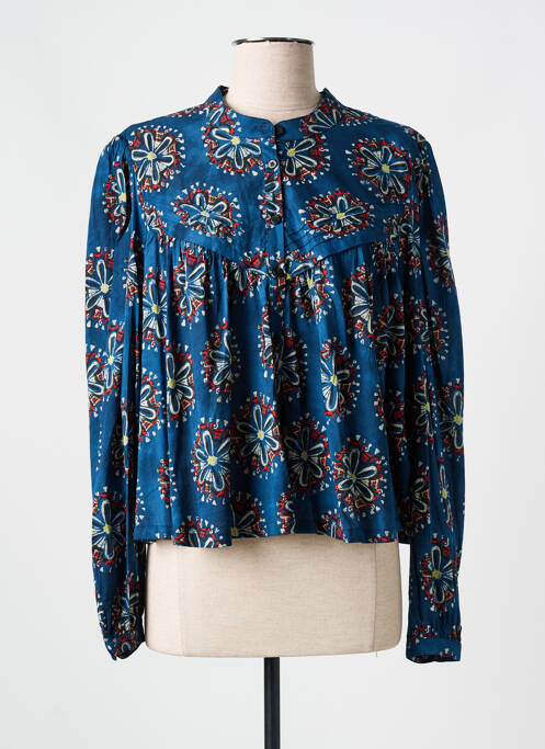 Chemisier coupe fluide manches longues bleu SCOTCH & SODA femme