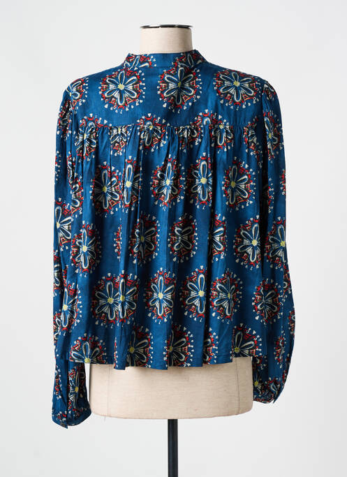 Chemisier coupe fluide manches longues bleu SCOTCH & SODA femme