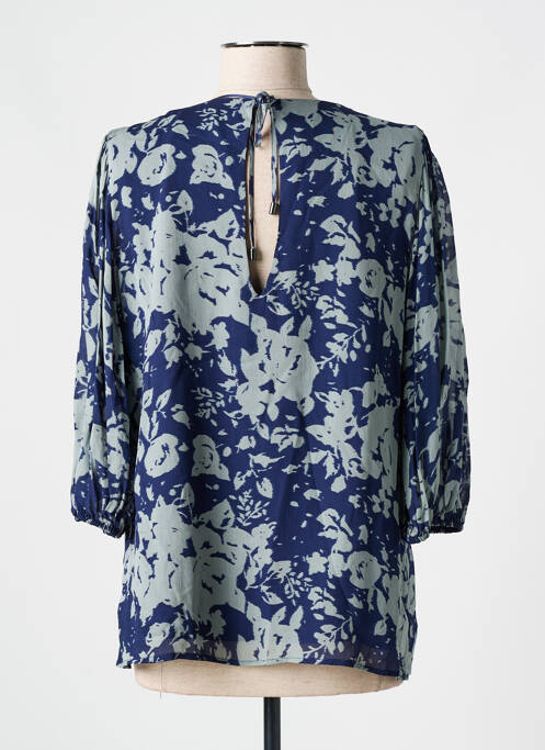 Blouse légère et transparente manches 3/4 bleu ESPRIT femme