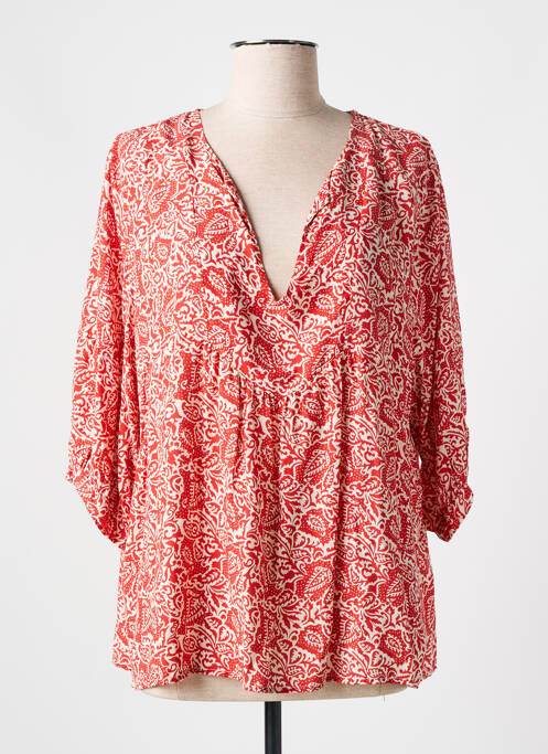 Blouse imprimé fleurs manches 3/4 orange PAKO LITTO femme