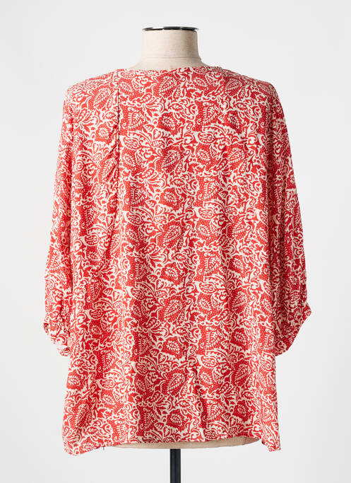 Blouse imprimé fleurs manches 3/4 orange PAKO LITTO femme