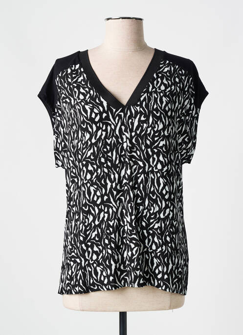 T-shirt imprimé fantaisie manches courtes noir ESPRIT femme
