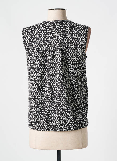 Chemisier imprimé fantaisie sans manche noir WHITE STUFF femme