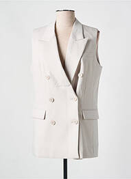 Gilet sans manche fausses poches beige ESPRIT femme