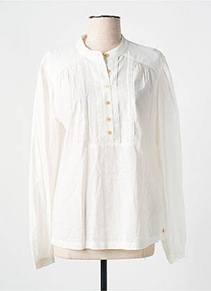 Blouse poignets boutonnés avec fente manches longues blanc SCOTCH & SODA femme