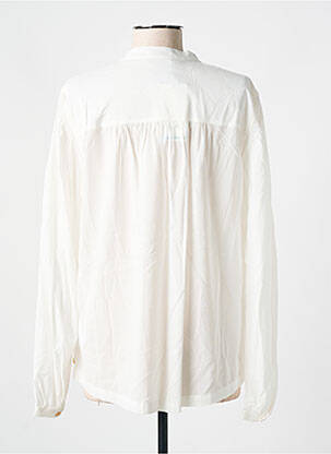 Blouse poignets boutonnés avec fente manches longues blanc SCOTCH & SODA femme