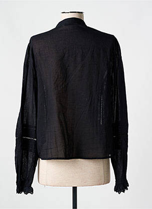Chemisier coupe cintrée manches longues noir SCOTCH & SODA femme