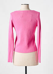 Gilet manches longues rose GRACE & MILA pour femme seconde vue