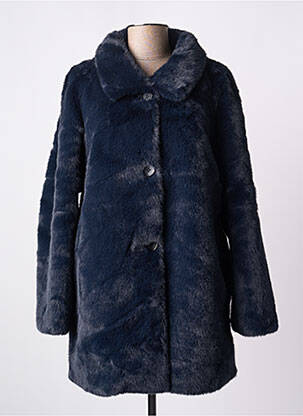 Manteau court coupe droite sans capuche bleu CHARMING SMILE femme