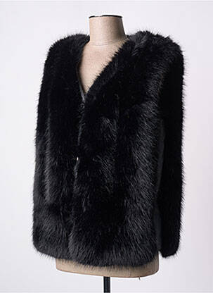 Blouson col v noir CHARMING SMILE femme