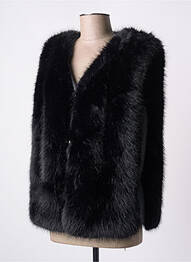 Blouson col v noir CHARMING SMILE femme