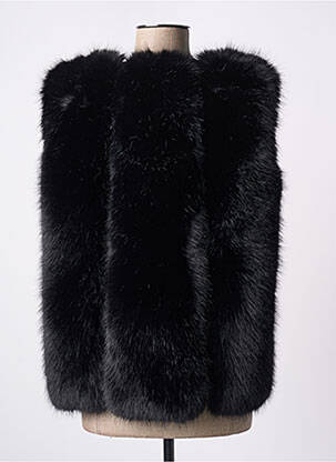 Blouson col v noir CHARMING SMILE femme