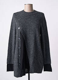 Pull stretch manches longues gris CPC femme