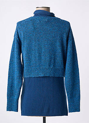 Pull coupe cintrée manches longues bleu CPC femme