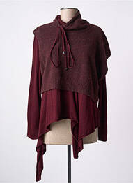 Pull stretch manches longues violet CPC femme