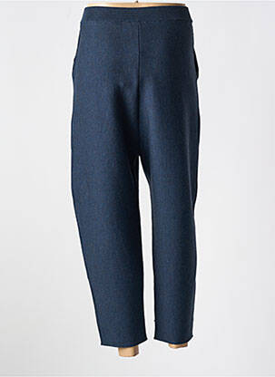 Pantalon 7/8 taille haute taille haute bleu CPC femme