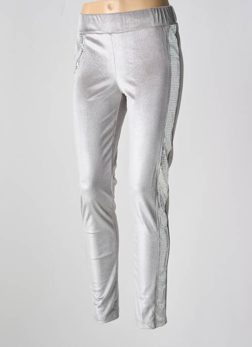 Legging argent ELLY ITALIA pour femme