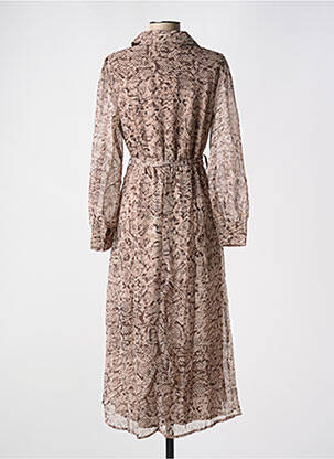 Robe longue manches longues manches longues marron GRACE & MILA femme