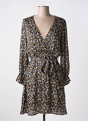 Robe courte manches longues manches longues noir RUE DES ABBESSES femme