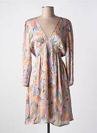 Robe courte manches longues manches longues rose RUE DES ABBESSES femme