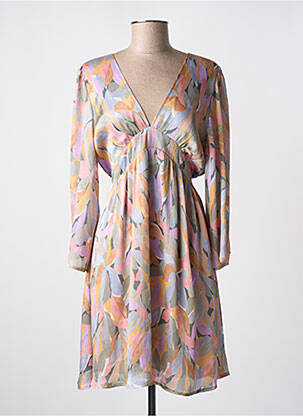 Robe courte manches longues manches longues rose RUE DES ABBESSES femme