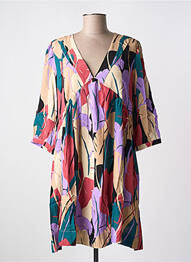Robe courte manches 3/4 manches 3/4 beige GRACE & MILA femme