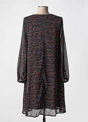 Robe courte coupe fluide manches longues noir RUE DES ABBESSES femme
