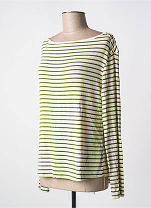 Top coupe fluide manches longues vert PAKO LITTO femme